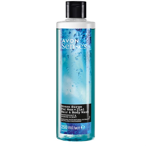Senses Ocean Surge Hair & Body Wash 250ml Avon South Africa