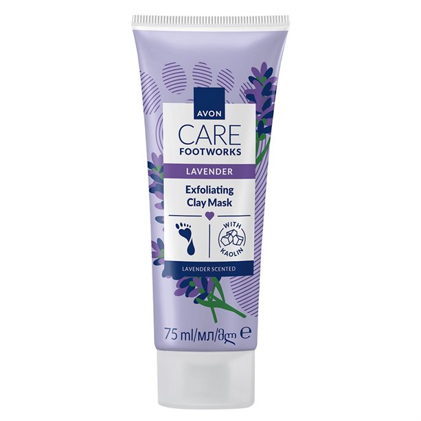 Avon Care Footworks Lavender Exfoliating Clay Mask 75ml - Avon