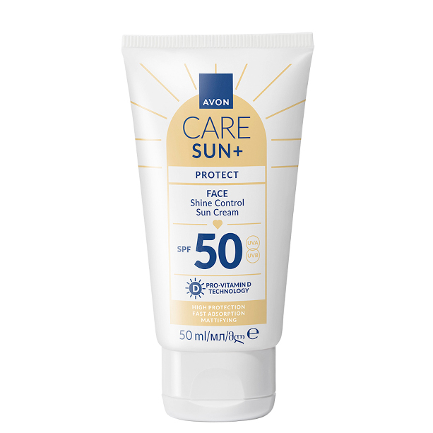 Avon Care Sun+ Protect Shine Control Sun Cream SPF 50 For Face 50ml